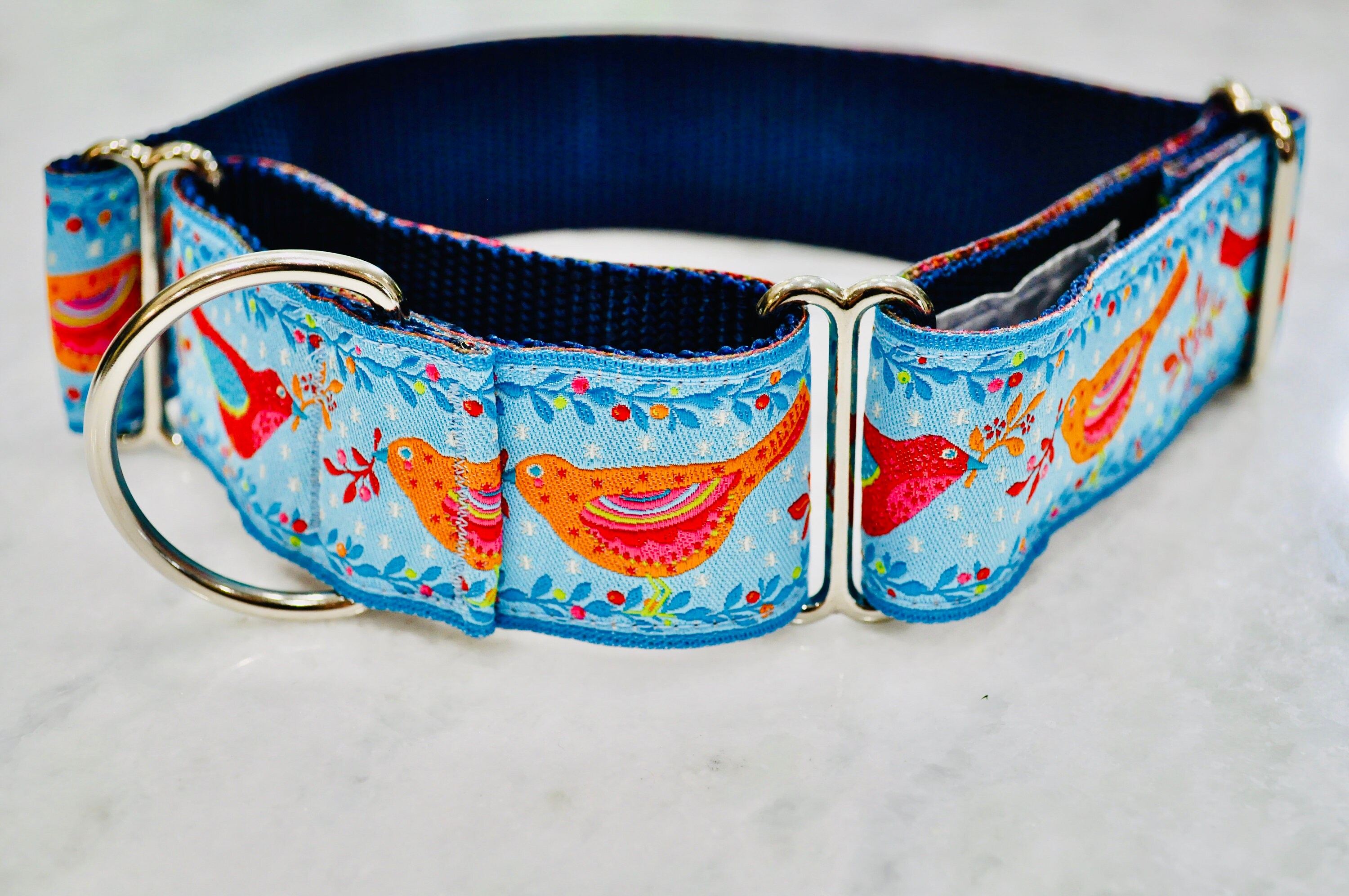 Colorful Birds Dog Collar 1.5 Martingale or Flat Buckle Etsy