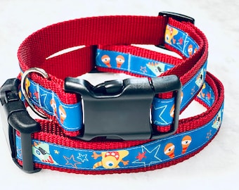 Silly Monsters Dog Collar Buckle or Martingale 1 inch wide