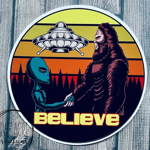 Adesivi Bigfoot I BELIEVE Per Auto/furgoni - 2 Pezzi, Vinile Lucido 4 Pollici