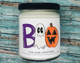 Halloween Candle | Ghost Candle | BOO Candle | Halloween Gift | Fall Candle | Scented Soy Candle | Halloween Decor | Gift For Her | Soy Wax