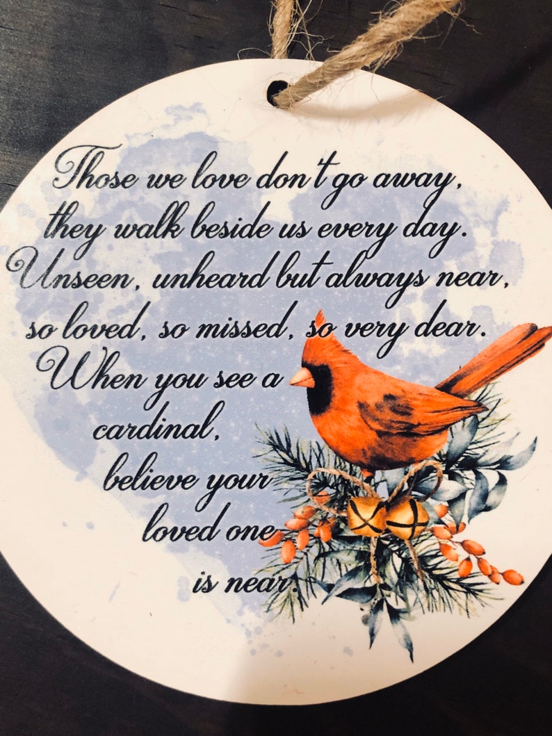 Holiday InMemory Of Memorial Ornament Red Cardinal Wooden Etsy