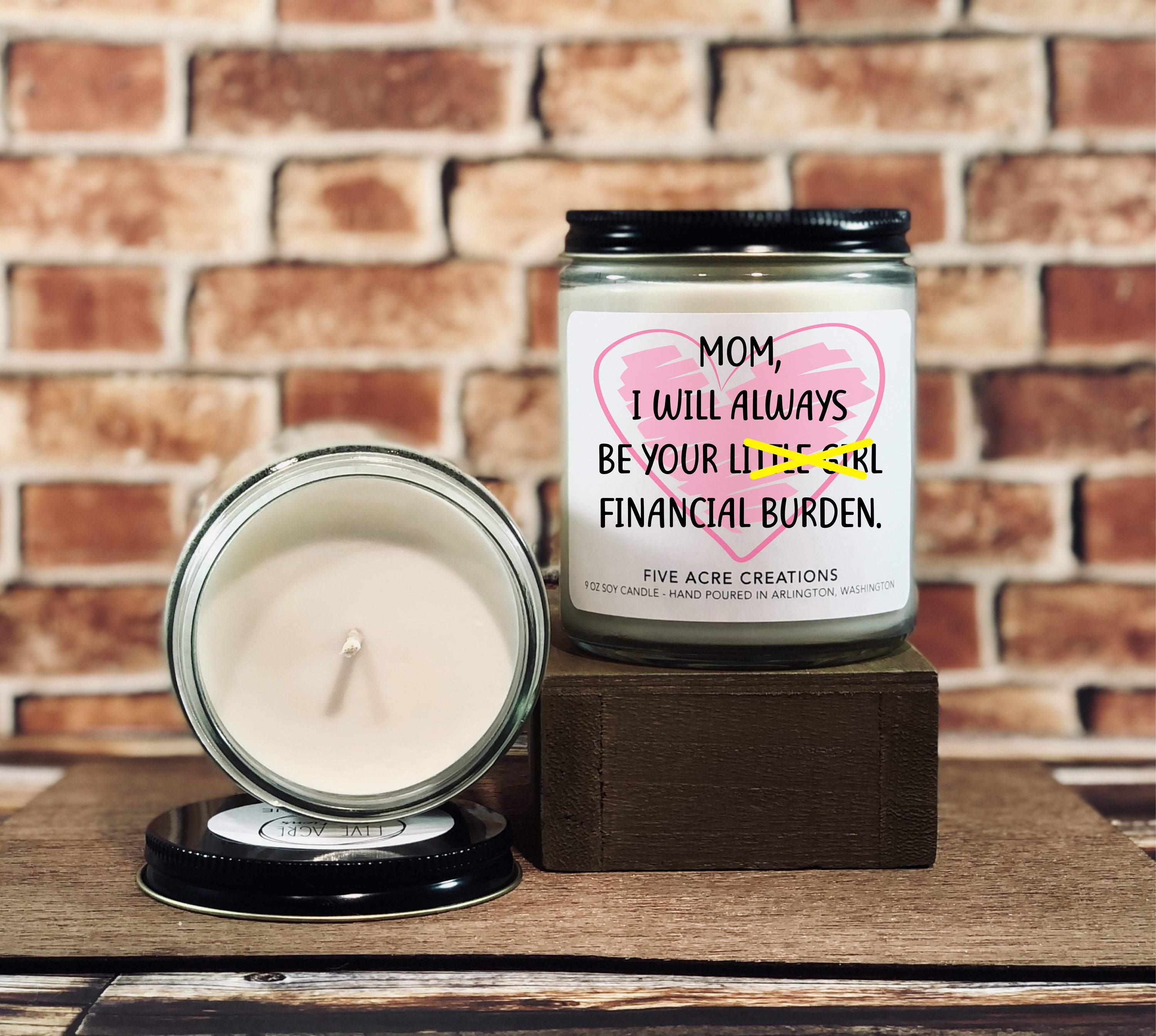 Funny Candle for Mom I'll Always Be Your Financial Etsy