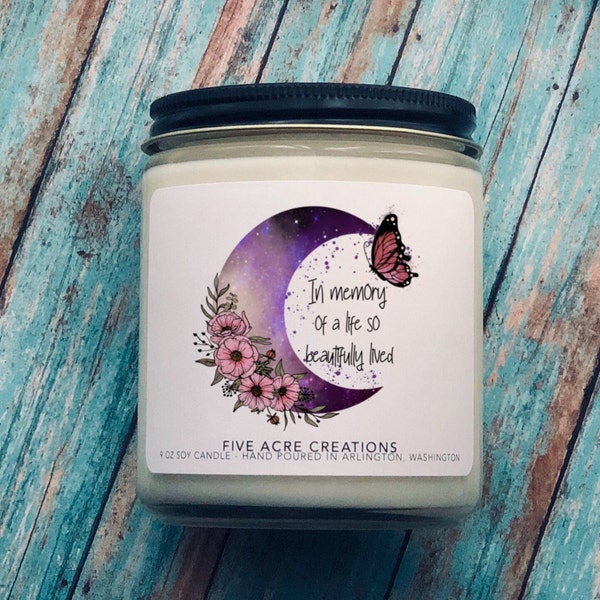 Memorial Candle Etsy