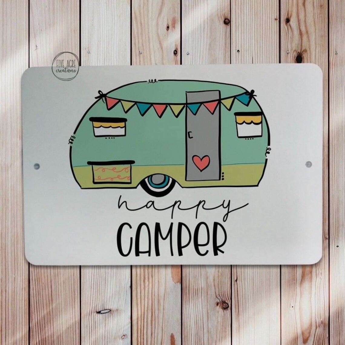Cute Camping Sign Metal Sign 8x12 Size Tin - Etsy