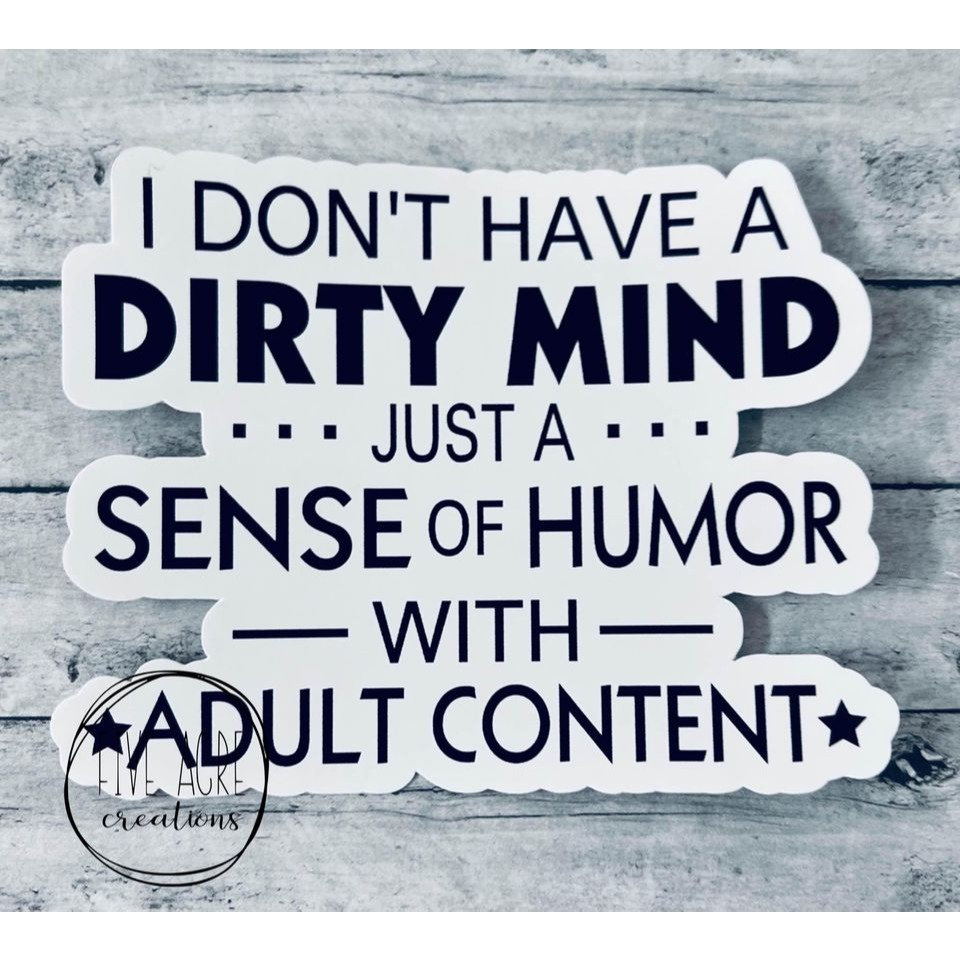 Dirty Mind Sticker - Etsy, image size:960x960