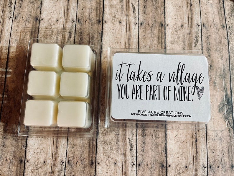 It takes a village you are part of mine Soy candle thank you gift inspirational present for grandparents, daycare workers, mentors image 7