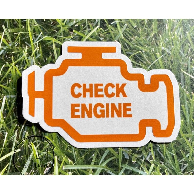 Translucent Check Engine Light Sticker Check Engine Light - Vinyl Sticker - Waterproof Decal - Weatherproof ...