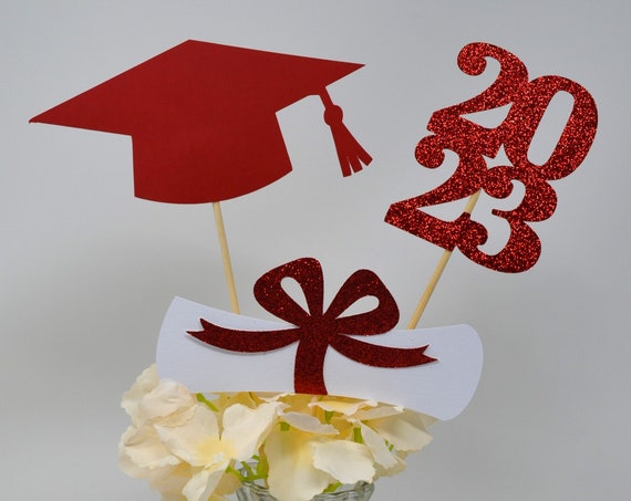 2023 Graduation decorations, Graduation Centerpiece Sticks, class of 2023, Graduation party Decoration, 2023 picks, Graduation Decor 2023