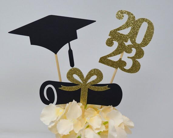 2023 Graduation decorations, Graduation Centerpiece Sticks, class of 2023, Graduation party Decoration, 2023 picks, Graduation Decor 2023