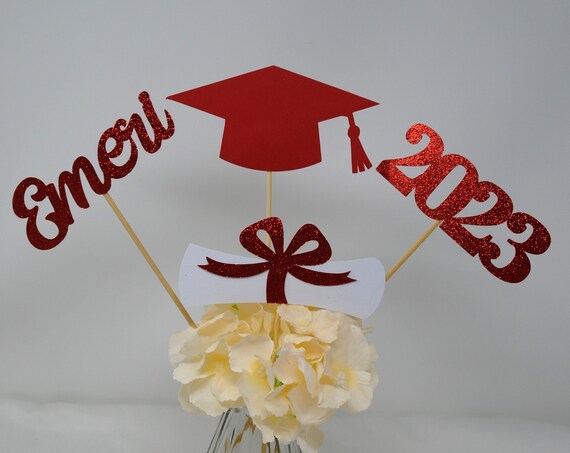 Graduation party decorations 2023, Graduation Centerpiece Sticks, Grad 2023, custom name centerpiece, Graduation table decor, Class of 2023