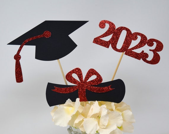 2023 Graduation decorations, Graduation Centerpiece Sticks, class of 2023, Graduation party Decoration, 2023 picks, Graduation Decor 2023