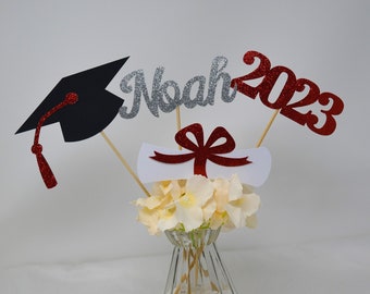 Graduation party decorations 2023, Graduation Centerpiece Sticks, Grad 2023, custom name centerpiece, Graduation table decor, Class of 2023