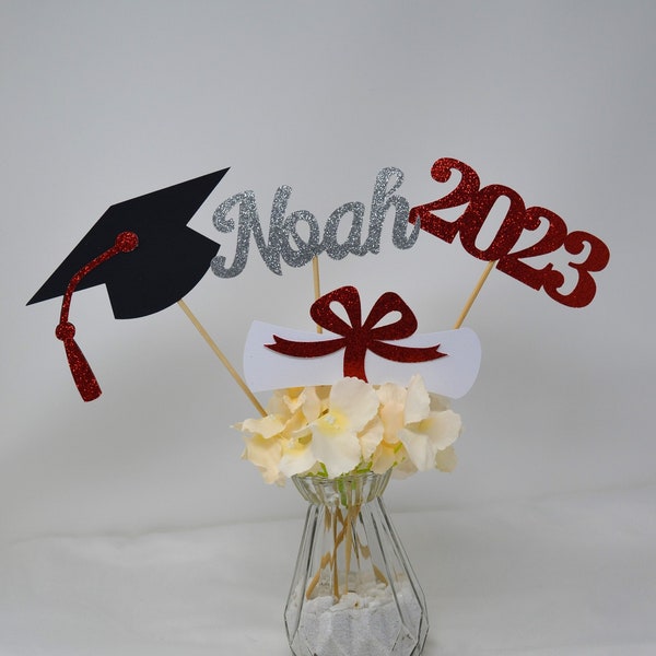 Graduation party decorations 2024, Graduation Centerpiece Sticks, Grad 2024, custom name centerpiece, Graduation table decor, Class of 2024