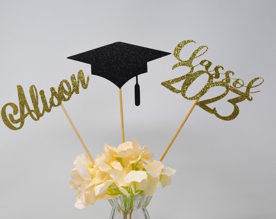 Graduation party decorations 2023, Graduation Centerpiece Sticks, Grad 2023, custom name centerpiece, Graduation table decor, Class of 2023