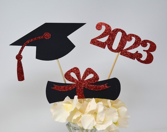 2023 Graduation decorations, Graduation Centerpiece Sticks, class of 2023, Graduation party Decoration, 2023 picks, Graduation Decor 2023