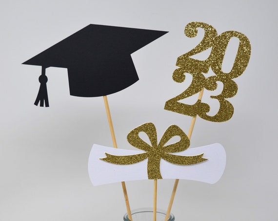 2023 Graduation decorations, Graduation Centerpiece Sticks, class of 2023, Graduation party Decoration, 2023 picks, Graduation Decor 2023