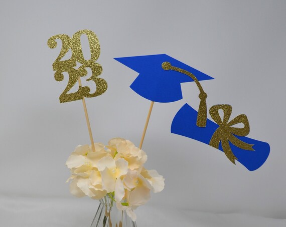 2023 Graduation decorations, Graduation Centerpiece Sticks, class of 2023, Graduation party Decoration, 2023 picks, Graduation Decor 2023