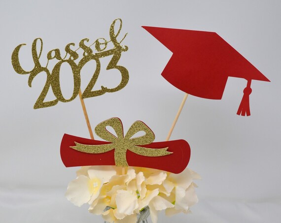 2023 Graduation decorations, Graduation Centerpiece Sticks, class of 2023, Graduation party Decoration, 2023 picks, Graduation Decor 2023