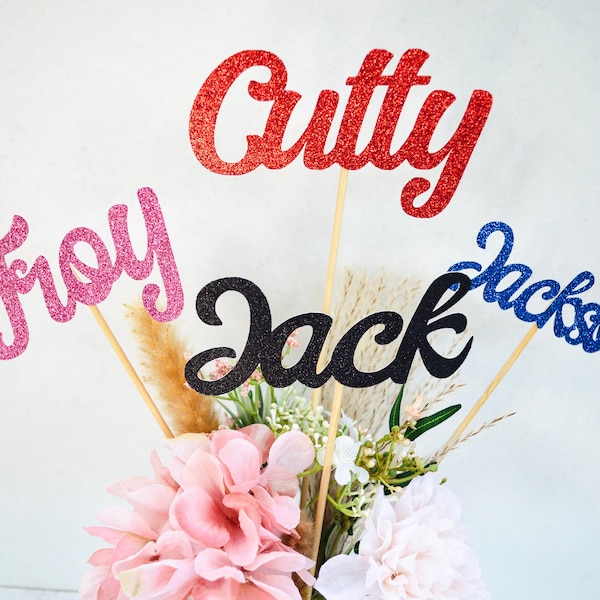 Personalized Name, Name Sticks, Personalized Name Centerpiece Sticks, Party Decorations, Customized Name