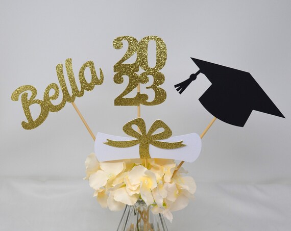 Graduation party decorations 2023, Graduation Centerpiece Sticks, Grad 2023, custom name centerpiece, Graduation table decor, Class of 2023