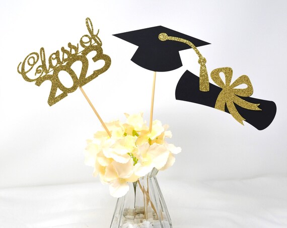 2023 Graduation decorations, Graduation Centerpiece Sticks, class of 2023, Graduation party Decoration, 2023 picks, Graduation Decor 2023