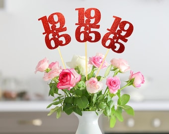 Set of 3 sticks 1965, Class Reunion Centerpiece, Class Reunion decoration, Class of 1965 decoration, Class Reunion items, Class of 1965