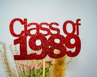 Class of 1989 Reunion Glitter Centerpiece Stick