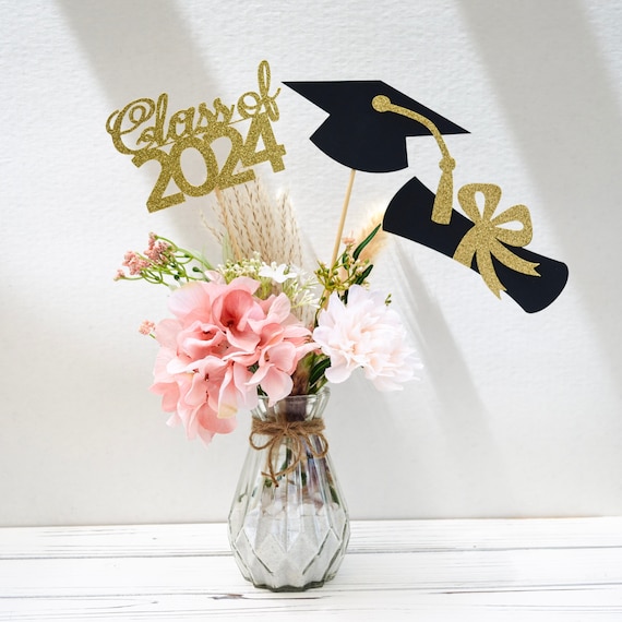 2024 Graduation decorations, Graduation Centerpiece Sticks, class of 2024, Graduation party Decoration, 2024 picks, Graduation Decor 2024