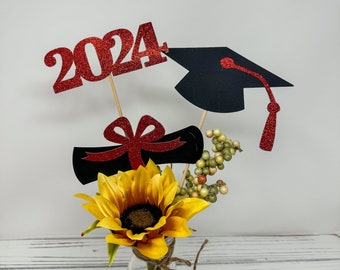 2024 Graduation decorations, Graduation Centerpiece Sticks, class of 2024, Graduation party Decoration, 2024 picks, Graduation Decor 2024