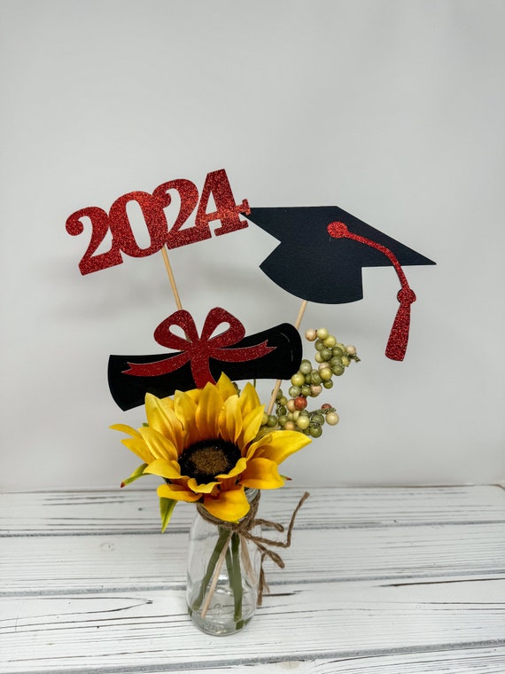 2024 Graduation decorations, Graduation Centerpiece Sticks, class of 2024, Graduation party Decoration, 2024 picks, Graduation Decor 2024