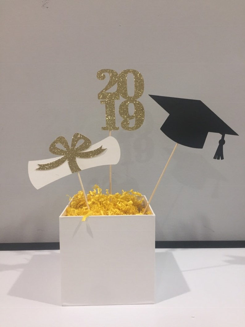 Graduation party decorations 2021 Cap class of 2021 graduation decorations Graduation Centerpiece Sticks Diploma Grad prom 2021