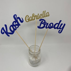 Personalized Name, Name Sticks, Personalized Name Centerpiece Sticks, Party Decorations, Customized Name image 2
