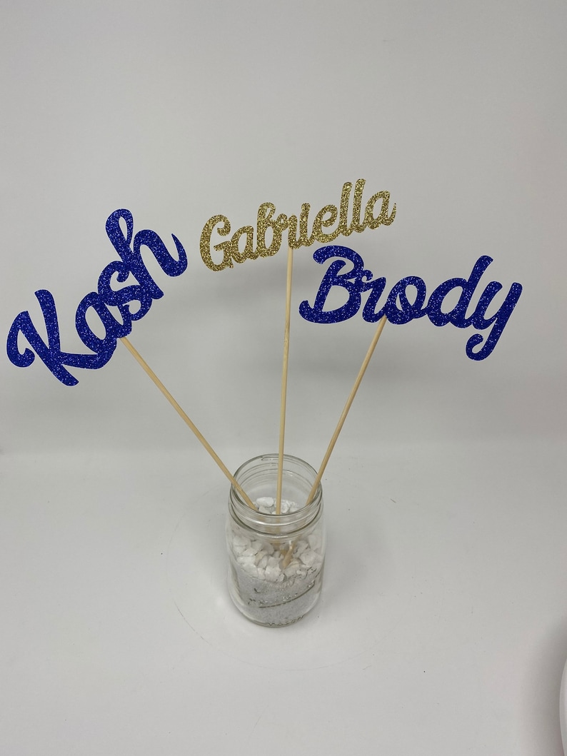 Personalized Name, Name Sticks, Personalized Name Centerpiece Sticks, Party Decorations, Customized Name image 2