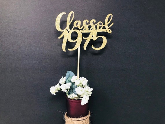 Class of 1975, Class Reunion Centerpiece, 45 years class Anniversary, 45th Celebration, Centerpieces, Class Reunion Decoration, year 1975