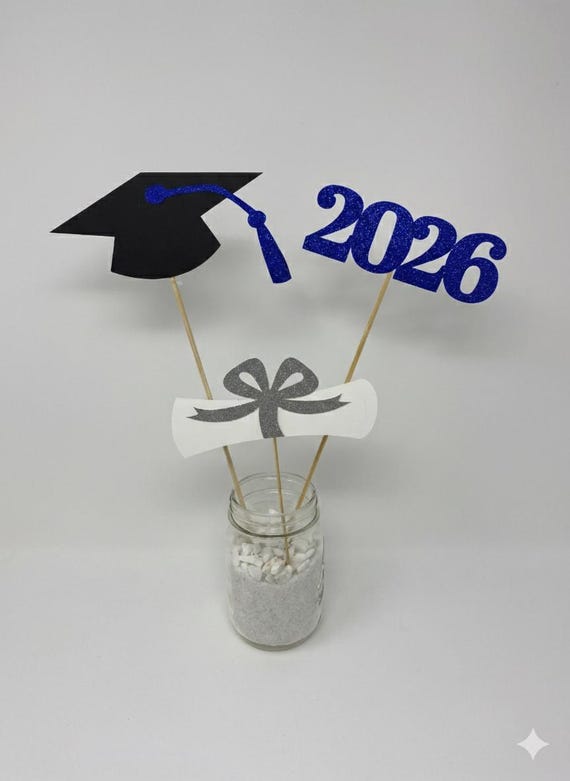 Graduation Centerpieces, Graduation Centerpiece Sticks, class of 2026, Graduation party Decoration, 2026 picks, Graduation 2026, prom 2026