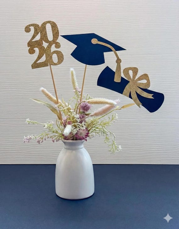 2026 Graduation Centerpieces, Graduation Centerpiece Sticks, class of 2026, Graduation party Decoration, 2026 picks, Graduation 2026