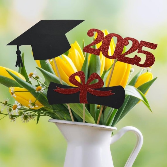 2025 Graduation decorations, Graduation Centerpiece Sticks, class of 2025, Graduation party Decoration, 2025 picks, Graduation 2025, 2025