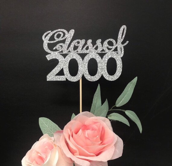 Class of 2000, Class Reunion Centerpiece, 20 years class Anniversary, 20th Celebration, Centerpieces, Class Reunion Decoration, YEAR 2000