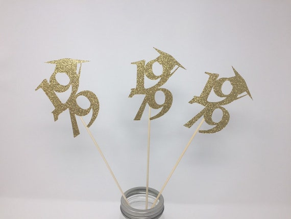 Set of 3 sticks, Class Reunion, 1979 Class Reunion Centerpiece, 40 years class Anniversary, 40th Celebration, Centerpieces,