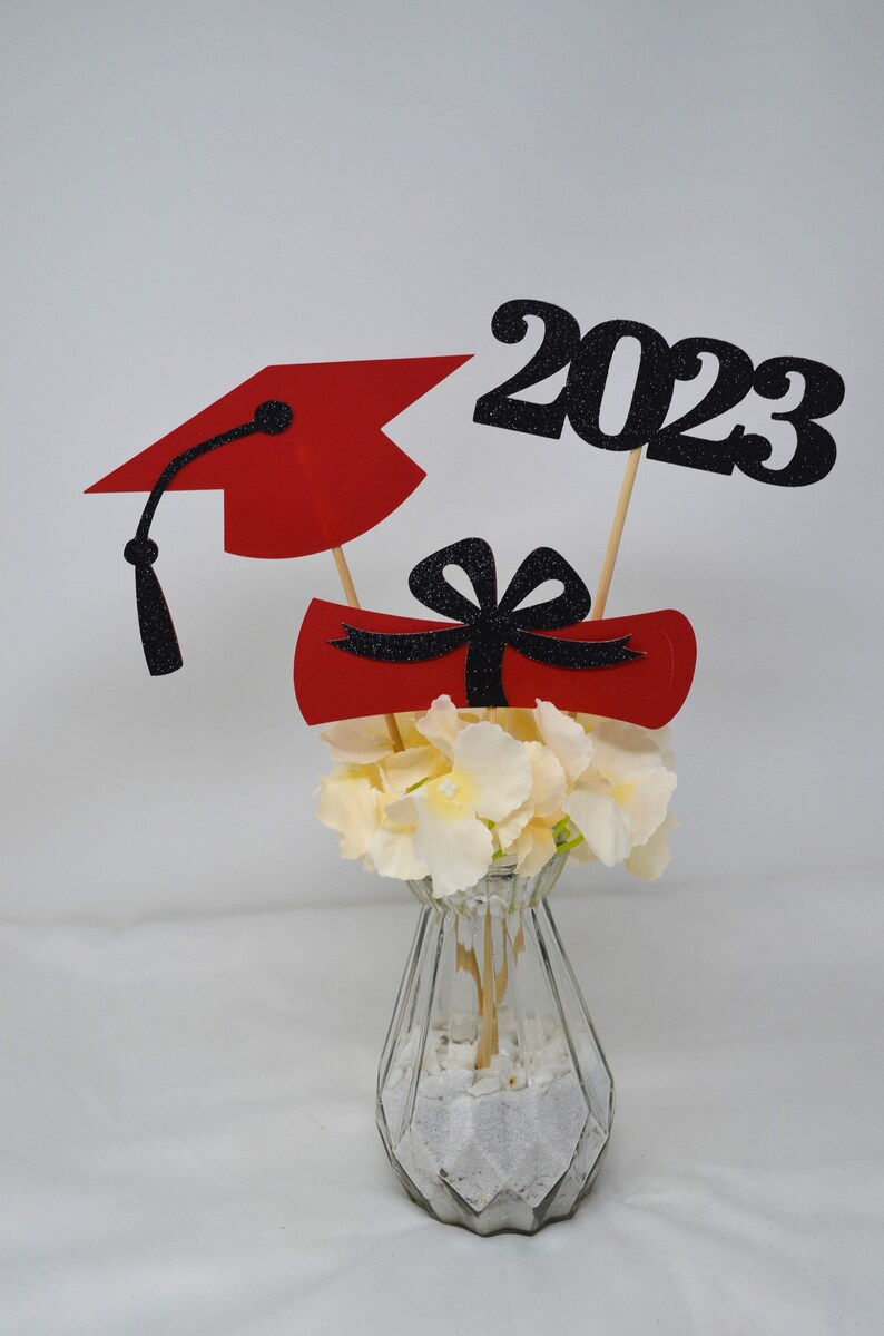 2023 Graduation Decorations Graduation Centerpiece Sticks Etsy