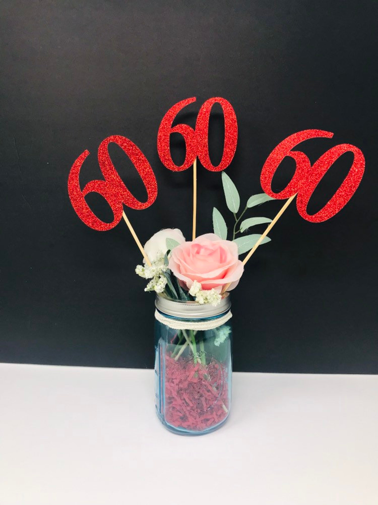 Birthday Centerpiece, 60th Anniversary, 60th Celebration, 60th Birthday