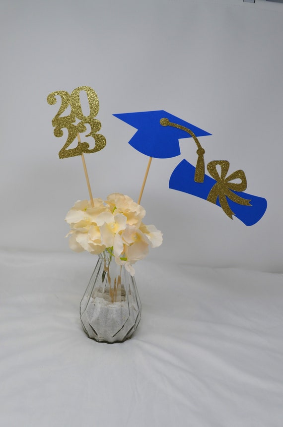 2023 Graduation decorations, Graduation Centerpiece Sticks, class of 2023, Graduation party Decoration, 2023 picks, Graduation Decor 2023