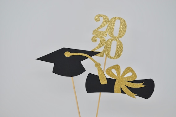 Graduation party decorations, 2021 Graduation Centerpieces, Grad ,Cap ,Diploma , class of 2021, graduation decorations, prom 2021