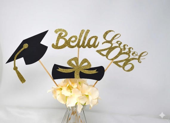 Personalized Graduation centerpieces 2026, Graduation Centerpiece Sticks, Grad 2026, name centerpiece, Graduation decoration, Class of 2026