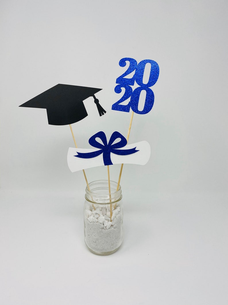 Graduation decoration 2021, Graduation Centerpiece Sticks, Grad ,Cap ,Diplo...