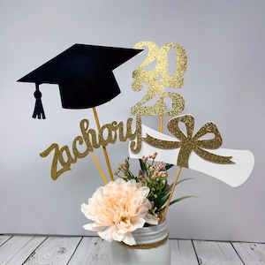 Graduation party decorations 2025, Graduation Centerpiece Sticks, Grad 2025, custom name centerpiece, Graduation table decor, Class of 2025