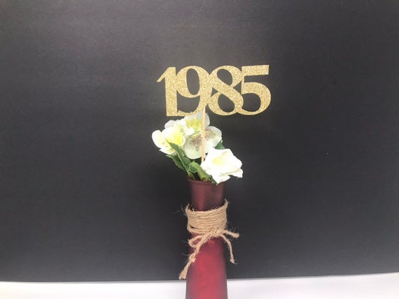 Set of 3 sticks, 1985 Class Reunion Centerpiece, 35 years class Anniversary, 35th Celebration, Centerpieces, Class Reunion Decoration