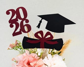 2026 Graduation decorations, Graduation Centerpiece Sticks, class of 2026, Graduation party Decoration, 2026 picks, Graduation 2026