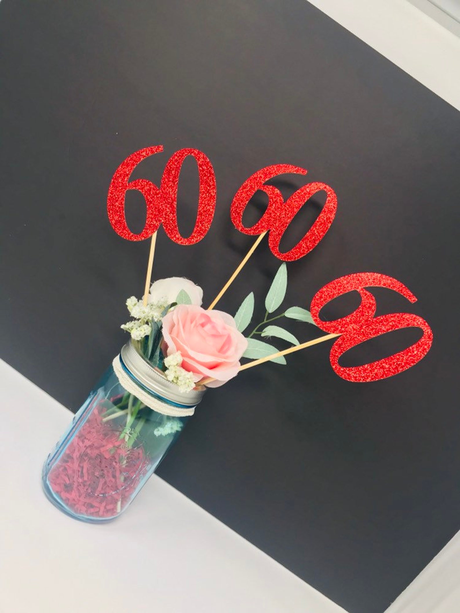Birthday Centerpiece, 60th Anniversary, 60th Celebration, 60th Birthday