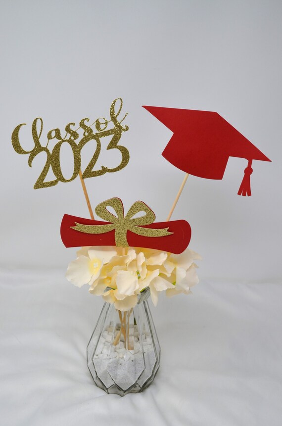 2023 Graduation decorations, Graduation Centerpiece Sticks, class of 2023, Graduation party Decoration, 2023 picks, Graduation Decor 2023